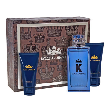 Dárková sada Dolce Gabbana K EdP 100 ml + Balzám po holení 50 ml + Sprchový gel 50 ml