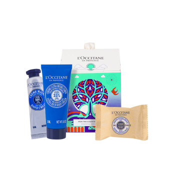 L'Occitane Set : Milk Soap 25 g +Ultra Rich Cream 20 ml +Hand Cream 10ml